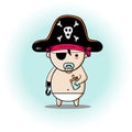 Cute baby pirates vector illustration