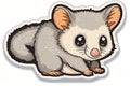 Cute baby possum sticker, Australian native animal series