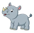 The cute baby rhino with the excited expression