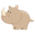 Cute baby rhino vector illustration