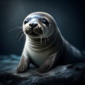 Cute baby seal - ai generated image