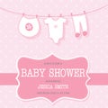 Cute baby shower ivitation card Royalty Free Stock Photo