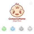 Cute Baby Smile Logo Design