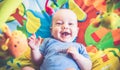 Cute baby smiling close-up Royalty Free Stock Photo