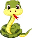 Cute baby snake cartoon Royalty Free Stock Photo
