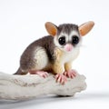 Cute baby sugar glider isolated on white background,  Studio shot Royalty Free Stock Photo