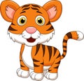 Cute baby tiger cartoon Royalty Free Stock Photo