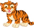 Cute baby tiger cartoon Royalty Free Stock Photo