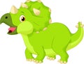 Cute baby triceratops cartoon Royalty Free Stock Photo