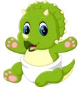 Cute baby Triceratops cartoon Royalty Free Stock Photo