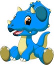 Cute baby triceratops cartoon