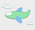 Cute baby vector clip art airplane for scrapbook or baby shower Royalty Free Stock Photo