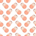 Cute Baby Vector seamless pattern with roly-poly