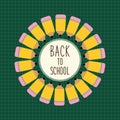 Cute Back to School theme frame