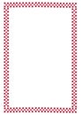 Cute background border frame with embroidered cross-stitch vector