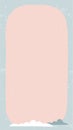 A cute background for a story, a template with copyspace in delicate pink and blue colors. Sky and clouds with frame for