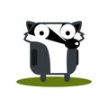 Cute badger mascot