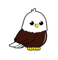 Cute Bald Eagle Cartoon Mascot Vector Illustration Royalty Free Stock Photo