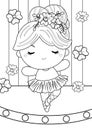 Cute Ballerina Ballet Sport Coloring Pages for Kids and Adult