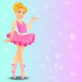 Cute ballerina girl