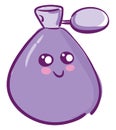 A cute violet perfume vector or color illustration Royalty Free Stock Photo