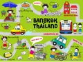 Cute Bangkok Thailand Guide Map illustration set