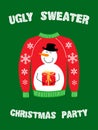 Cute banner for Ugly Sweater Christmas Party Royalty Free Stock Photo