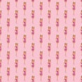 Cute barbie pattern on pink background.