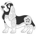 Cute basset dog design