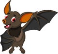 Cute bat cartoon posing Royalty Free Stock Photo
