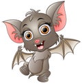 Cute bat cartoon waving Royalty Free Stock Photo