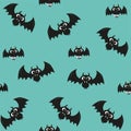 Cute bats seamless pattern for halloween .