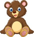 Cute bear cartoon posing