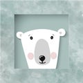 Cute bear illustration.T-shirt graphics Royalty Free Stock Photo