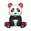 Cute bear illustrationcute panda illustration Royalty Free Stock Photo