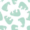 Cute Bear pattern. Royalty Free Stock Photo