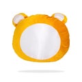 Cute bear pillow for design on isolated background with clipping path