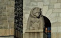 Cute bear statue in front of the National Museum of Finland