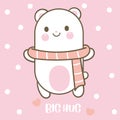 Cute Bear vector big hug Royalty Free Stock Photo