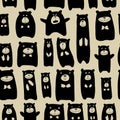 Cute bears family, seamless pattern for your design