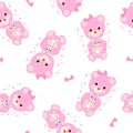 Cute bears. Mother and baby. Teddy bears Happy Mother`s day pattern Royalty Free Stock Photo