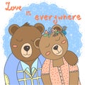 Cute bears vector illustration