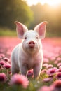 Cute and beautiful baby pig