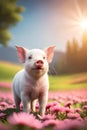 Cute and beautiful baby pig