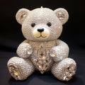 Beautiful diamond encrusted teddybear Generative AI