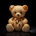 Beautiful diamond encrusted teddybear Generative AI