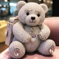 Beautiful diamond encrusted teddybear Generative AI