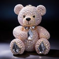 Beautiful diamond encrusted teddybear Generative AI