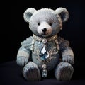 Beautiful diamond encrusted teddybear Generative AI