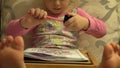 Cute Beautiful Girl Prepare Pencil for Pencilling, Big Leg in Frame. 4K UltraHD, UHD